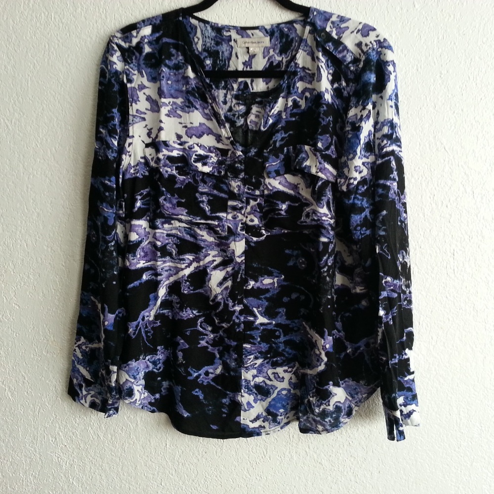 Calvin Klein | water color-like blouse size L